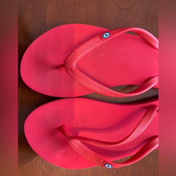 MAVI Jeans brand lovely red flip flops sandals blue evil eye Eu 38-39 US size 8 - Picture 4 of 5